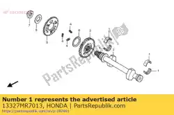 Here you can order the bearing e, crankshaft center (yellow) from Honda, with part number 13327MR7013: