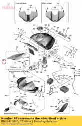 Aqui você pode pedir o tampa lateral do tanque como em Yamaha , com o número da peça BN62410800: