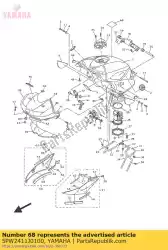 Ici, vous pouvez commander le amortisseur, couvercle latéral auprès de Yamaha , avec le numéro de pièce 5PW2411J0100: