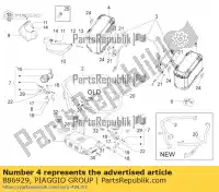 886929, Piaggio Group, maleta derecha moto-guzzi stelvio zgulze00, zgulzg00, zgulzu01 1200 2011 2016 2017, Nuevo