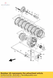 Here you can order the plate,clutch#1 from Suzuki, with part number 2145131E30: