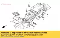 80106MK3000, Honda, piastra, rr. impostazione del parafango honda cb 1000 1300 1993 1994 1995 1996 1997 1998 1999, Nuovo