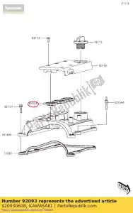 kawasaki 920930608 01 joint, couvercle de bougie - La partie au fond