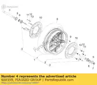 600359, Piaggio Group, essieu de roue avant aprilia gilera  gp srv zapm55103, zd4m55104, zapm55104 800 850 2007 2009 2012 2016 2017 2018 2019, Nouveau