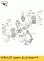 1403701176C, Kawasaki, pantalla, lh, ébano kx450ebf kawasaki kx 450 2010 2011 2012 2013 2014 2015, Nuevo