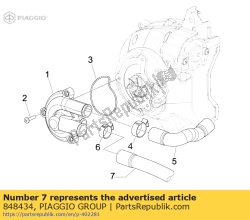 Aprilia 848434, Tubo de derivación, OEM: Aprilia 848434