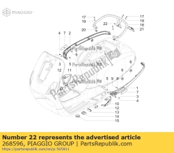 Aprilia 268596, Schroef, OEM: Aprilia 268596