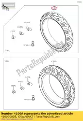 Here you can order the 01 tire,fr,120/70zr17 58w,t30fz from Kawasaki, with part number 410090805: