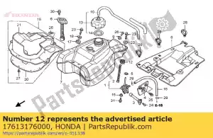 Honda 17613176000 cojín, tanque de combustible rr. - Lado inferior