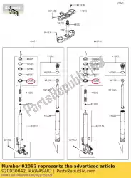 Qui puoi ordinare guarnizione, polvere vn1600-b2h da Kawasaki , con numero parte 920930042: