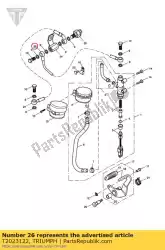 Tutaj możesz zamówić mocowanie przewodu hamulcowego od Triumph , z numerem części T2023122:
