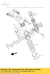 Here you can order the o-ring from Suzuki, with part number 5117443D00: