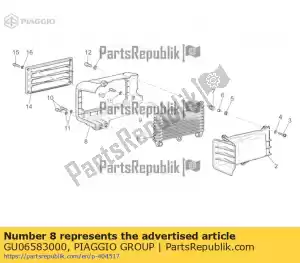 Piaggio Group GU06583000 cubrir - Lado inferior