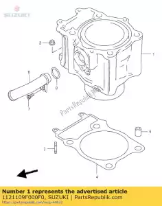 Suzuki 1121109F000F0 cilindro - Lado inferior