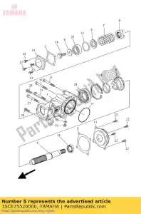 yamaha 1SCE75520000 pinhão, acionado - Lado inferior