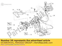 Here you can order the pin+brake spring from Piaggio Group, with part number GU30659101: