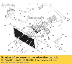 Aprilia CM226906, Federklemme 35/12, OEM: Aprilia CM226906