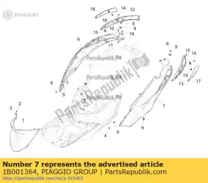 Piaggio Group 1B001364 lh painel lateral - Lado inferior