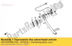 Aqui você pode pedir o tubo, suporte de mola em Honda , com o número da peça 50536MAW760: