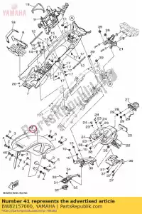 yamaha BW82157000 conjunto gráfico, frente - Lado inferior