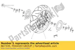 achterwiel (compleet) van Piaggio Group, met onderdeel nummer 867339, bestel je hier online: