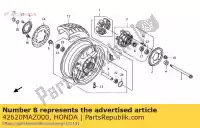 42620MAZ000, Honda, collar, rr. distancia entre ejes honda cb super four a cbx4  dc f sa cb1300x4 cb1300f cb1300 cb1300a cb1300sa 1300 , Nuevo