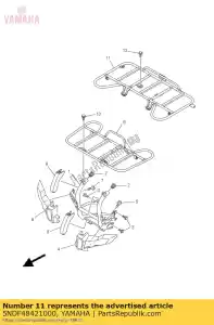 yamaha 5NDF48421000 portador trasero - Lado inferior