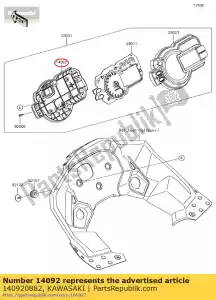 Kawasaki 140920882 cover,meter,lwr - Bottom side