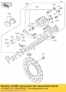 kawasaki 410800170 disco, rr klx140a8f - Lado inferior