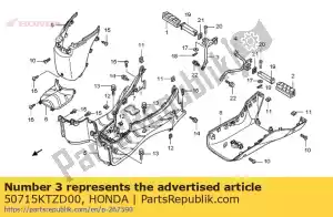 Honda 50715KTZD00 stay comp., r. pillion st - Bottom side