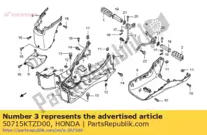 Honda 50715KTZD00 permanecer comp., r. garupa - Lado inferior