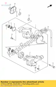 Suzuki 1741119F50 boîtier, pompe à eau - La partie au fond