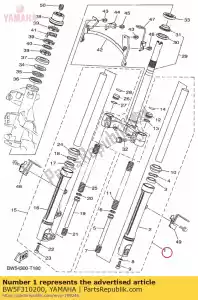 yamaha BW5F310200 conjunto de horquilla delantera (l - Lado inferior