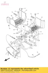 yamaha 5NDF74530100 cubierta 1 - Lado inferior