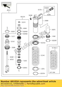 Kawasaki 461020152 rod - Bottom side