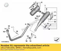 Here you can order the catalyzer/rear silencer - eu 3            from BMW, with part number 18127681000:
