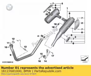 bmw 18127681000 catalyzer/rear silencer - eu 3 - Bottom side