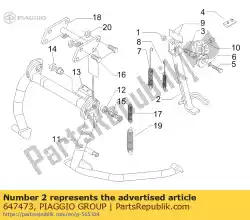 Aquí puede pedir soporte lateral con i. P. De Piaggio Group , con el número de pieza 647473: