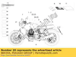 Tutaj możesz zamówić naklejka emisji ha? Asu od Piaggio Group , z numerem części 884344: