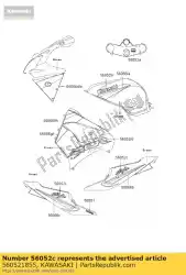 Here you can order the mark,seat cover,minja from Kawasaki, with part number 560521855: