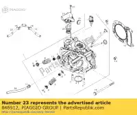 846912, Piaggio Group, tampa do termostato aprilia derbi  gp sport city 125 250 2004 2005 2006 2007, Novo