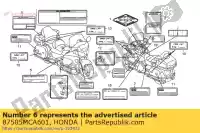 87505MCA601, Honda, etiqueta, neumático honda gl 1800 2001 2002, Nuevo