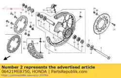 Aqui você pode pedir o falou conjunto, rr. (fora) em Honda , com o número da peça 06421MEB750: