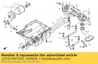 15241MAT000, Honda, rura, powrót oleju honda cbr 1100 1997 1998 1999 2000 2001 2002 2003 2004 2005 2006 2007 2008, Nowy