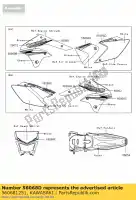 560681251, Kawasaki, pattern,side cover,lh klx450a9 kawasaki klx 450 2009, New