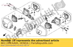 Ici, vous pouvez commander le démarrage, r. Miroir arrière auprès de Honda , avec le numéro de pièce 88113MCAA00: