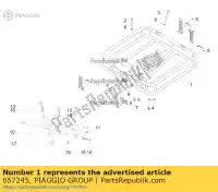 657245, Piaggio Group, bagagerek achter piaggio liberty zapc42401, zapc42403 zapc42404, zapc42402 zapc51101, zapm78103, zapc51103 zapca6100, zapca6101 zapcd6100, zapcd6101,  zapma6100, zapma6101 zapma6101 zapmd6100, zapmd6101 0 50 125 150 2004 2006 2007 2009 2010 2011 2012 2014 2016 2017 2018 2, Nieuw