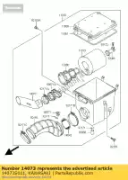 14073S011, Kawasaki, duto, entrada ksf400-a1 kawasaki kfx 400 2004 2005 2006, Novo