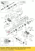 920451176, Kawasaki, roulement à billes, 60/28 zx750-f1 kawasaki  gpx vn zxr 750 800 2000 1987 1988 1989 1990 2004 2005 2006 2008 2009 2010 2017 2018 2019 2020 2021, Nouveau