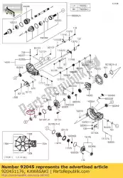 kogellagers, 60/28 zx750-f1 van Kawasaki, met onderdeel nummer 920451176, bestel je hier online: